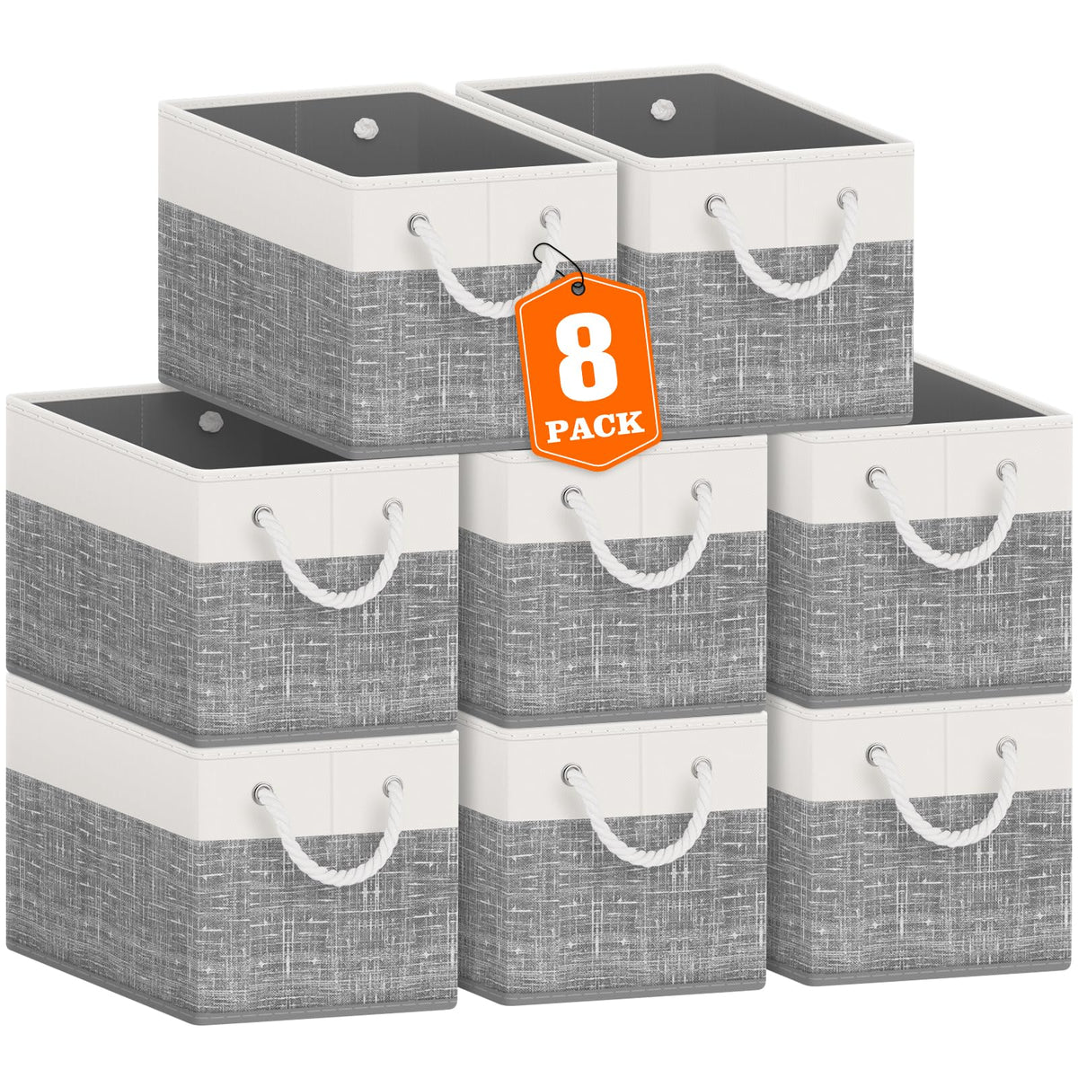 Foldable Storage Baskets with Handles, Large Organizer Bins