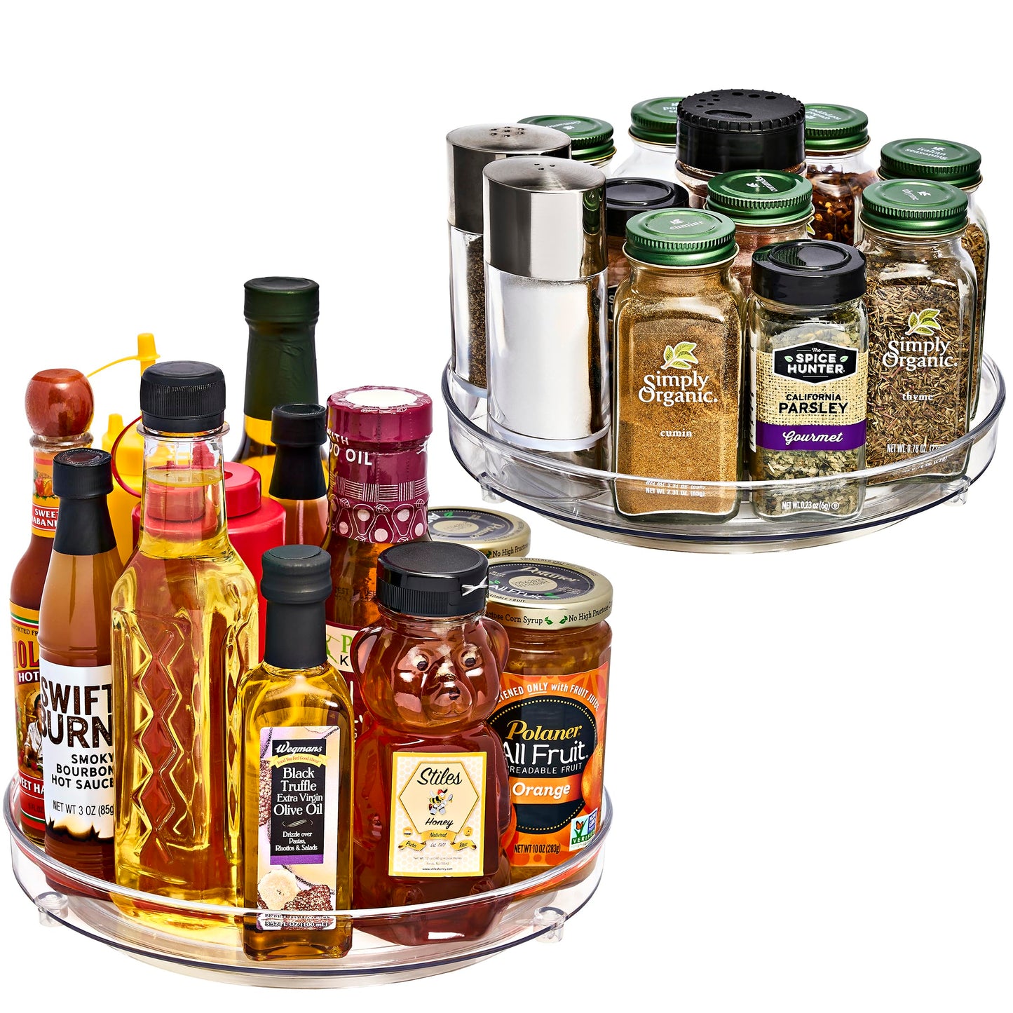 Sorbus Clear Lazy Susan Organizer