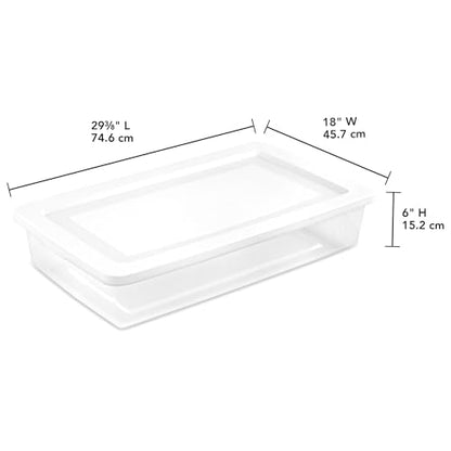 41 Qt Under Bed Storage Box, Stackable Organizer Bin