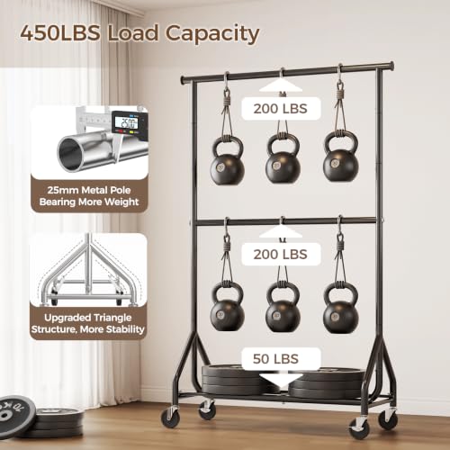 HYSEYY 1319 Double Rods Clothes Rack