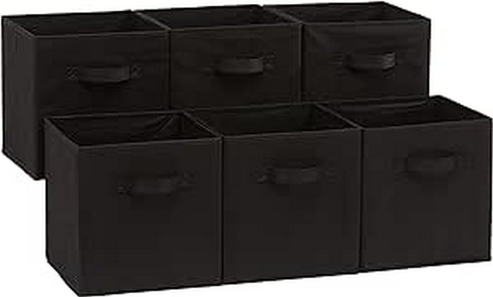 Collapsible Fabric Storage Cubes with Handles, Organizer Bins