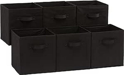 Collapsible Fabric Storage Cubes with Handles, Organizer Bins