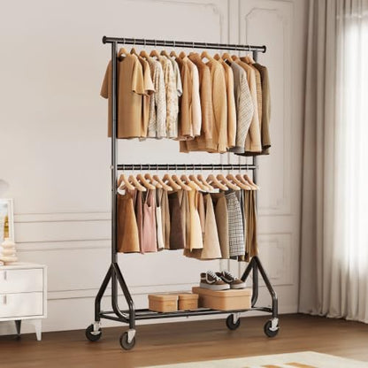 HYSEYY 1319 Double Rods Clothes Rack