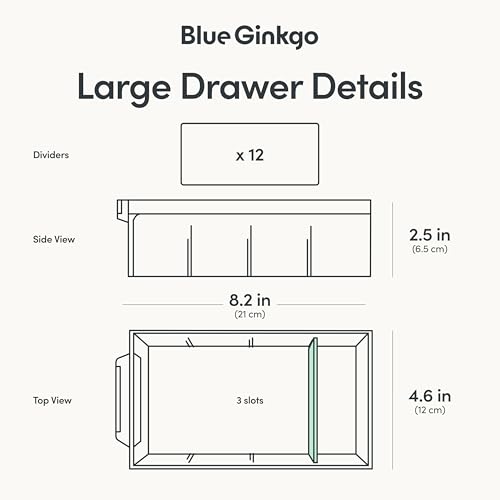 BLUE GINKGO Drawer Organizer Cabinet