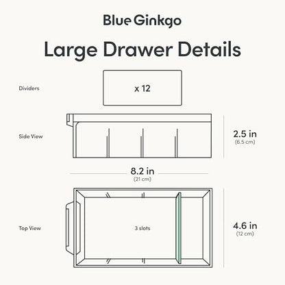 BLUE GINKGO Drawer Organizer Cabinet