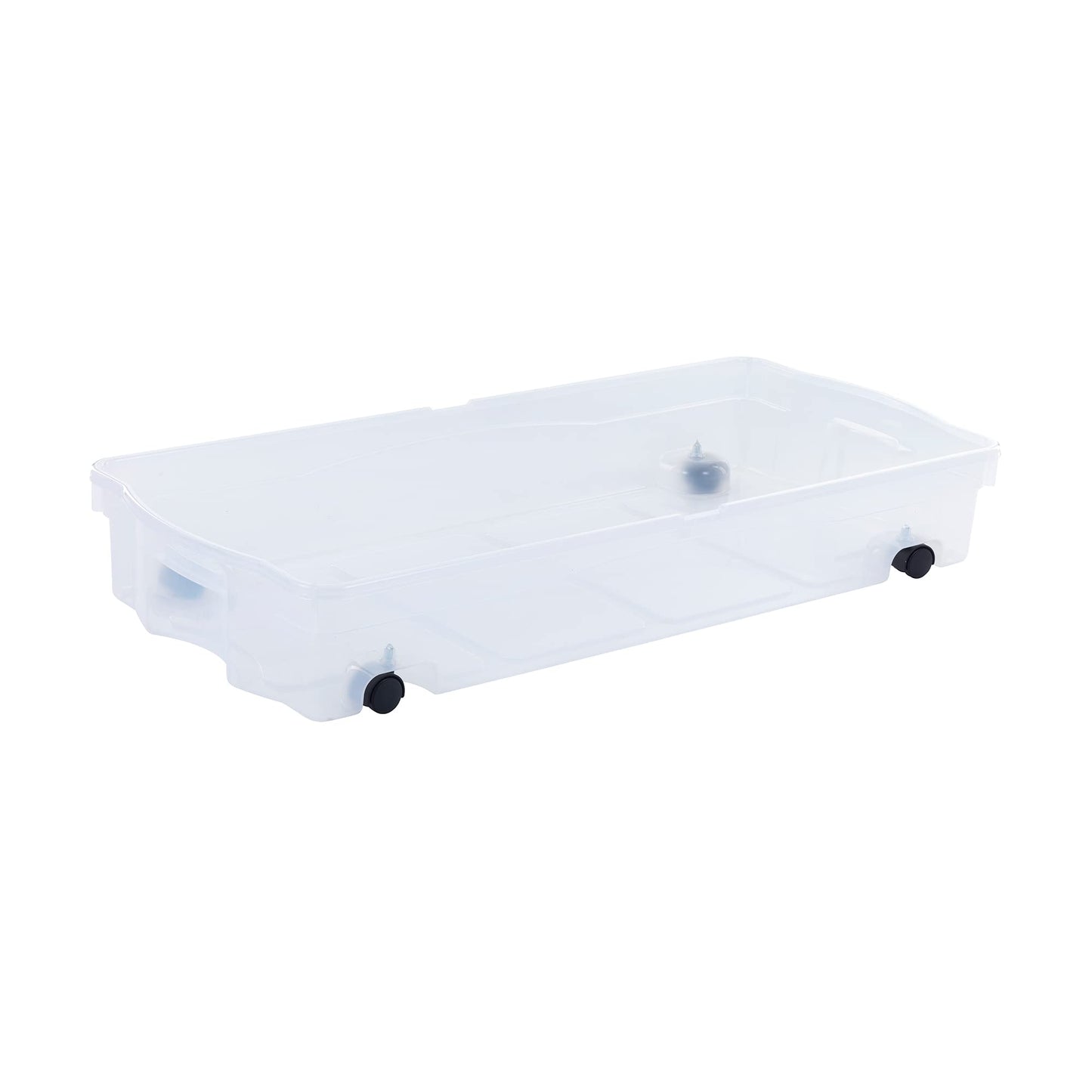 68 Qt Under Bed Storage Box with Wheels, Rolling Organizer