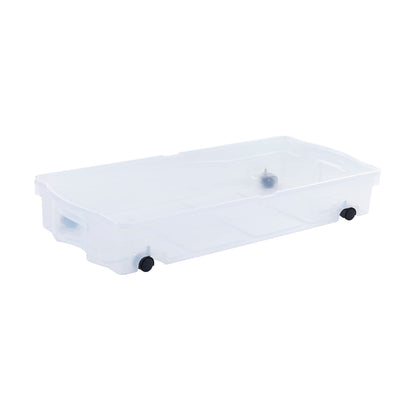 68 Qt Under Bed Storage Box with Wheels, Rolling Organizer