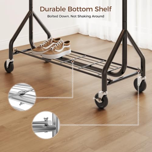 HYSEYY 1319 Double Rods Clothes Rack