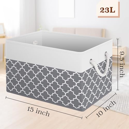 Foldable Storage Baskets with Handles, Large Organizer Bins