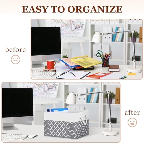 Foldable Storage Baskets with Handles, Large Organizer Bins
