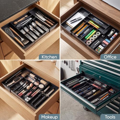 Expandable Silverware Organizer, 9 Slot Utensil Drawer Tray