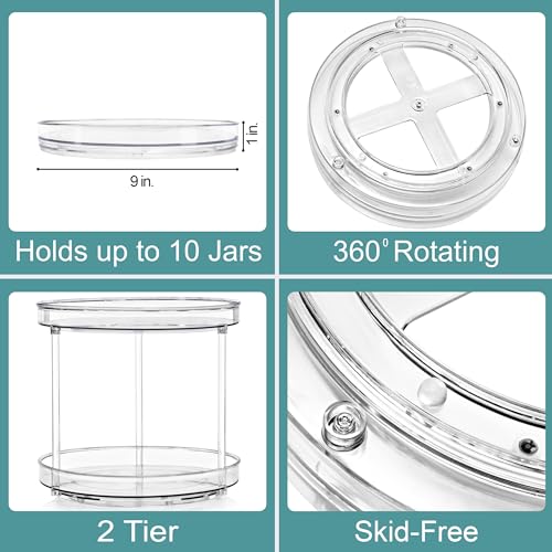 Sorbus Clear Lazy Susan Organizer
