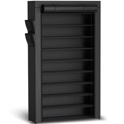Kitsure 10-Tier Shoe Rack with Cover, Vertical Shelf