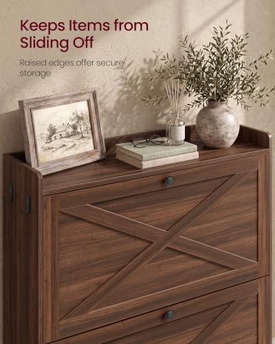 Shoe Storage Cabinet with Flip Drawers, Entryway Organizer