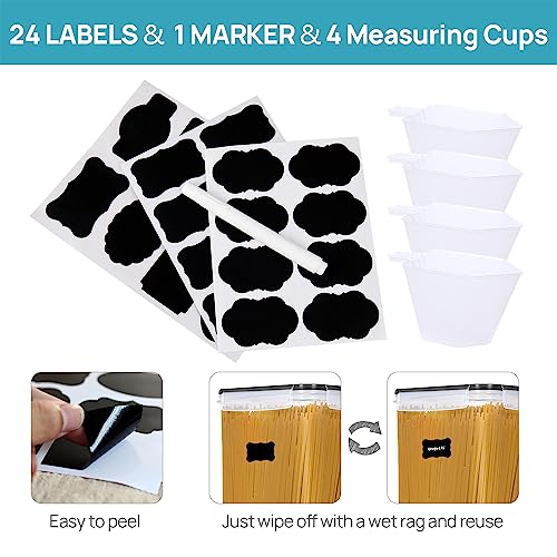 Flour and Sugar Storage Containers, Airtight Kitchen Bins