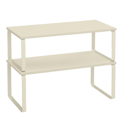 Cabinet Organizer Shelf Set, Expandable Kitchen Storage Rack