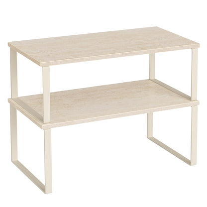 Cabinet Organizer Shelf Set, Expandable Kitchen Storage Rack