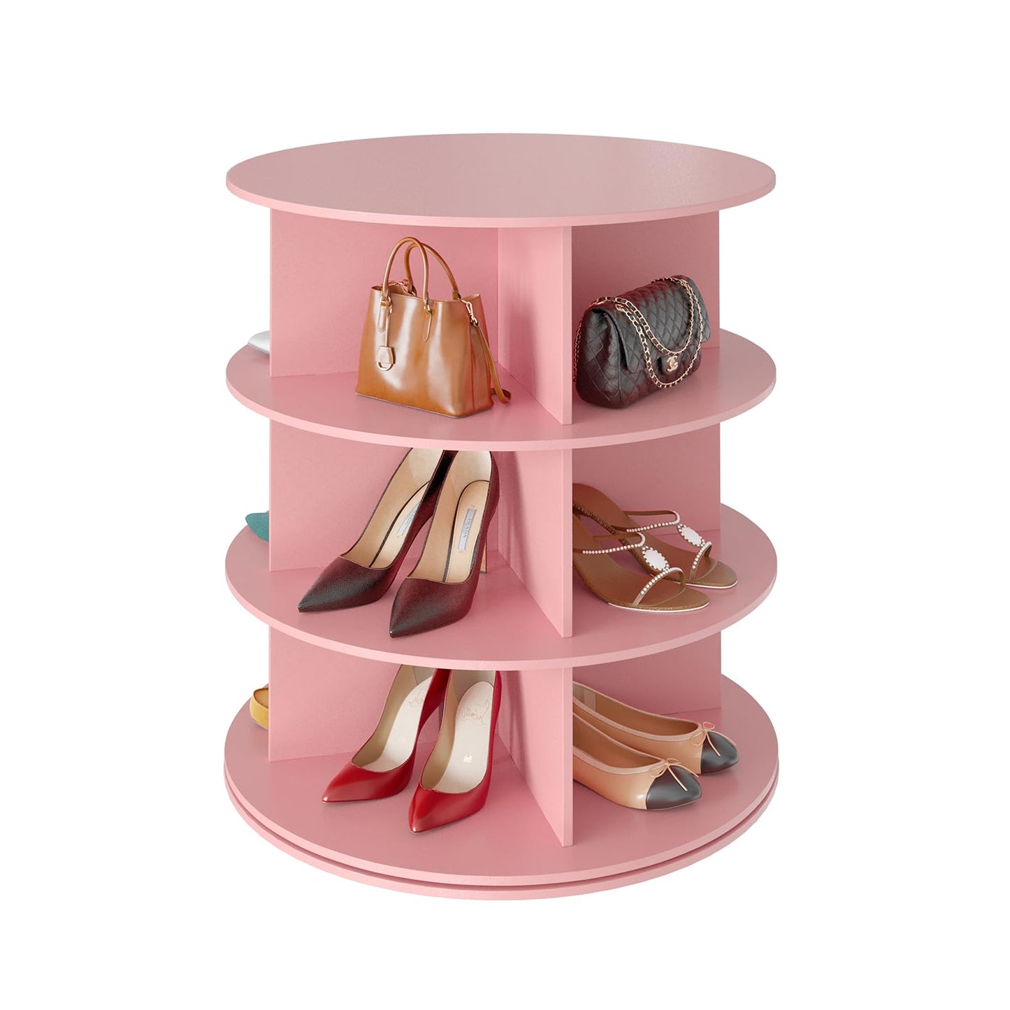 7 Tier Rotating Shoe Rack Tower, 360° Spinning Shoe Organizer