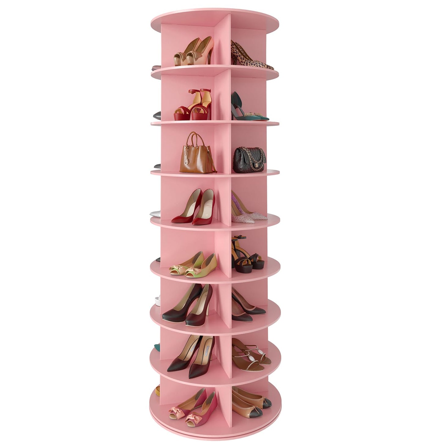 7 Tier Rotating Shoe Rack Tower, 360° Spinning Shoe Organizer