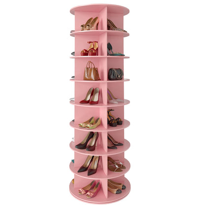 7 Tier Rotating Shoe Rack Tower, 360° Spinning Shoe Organizer