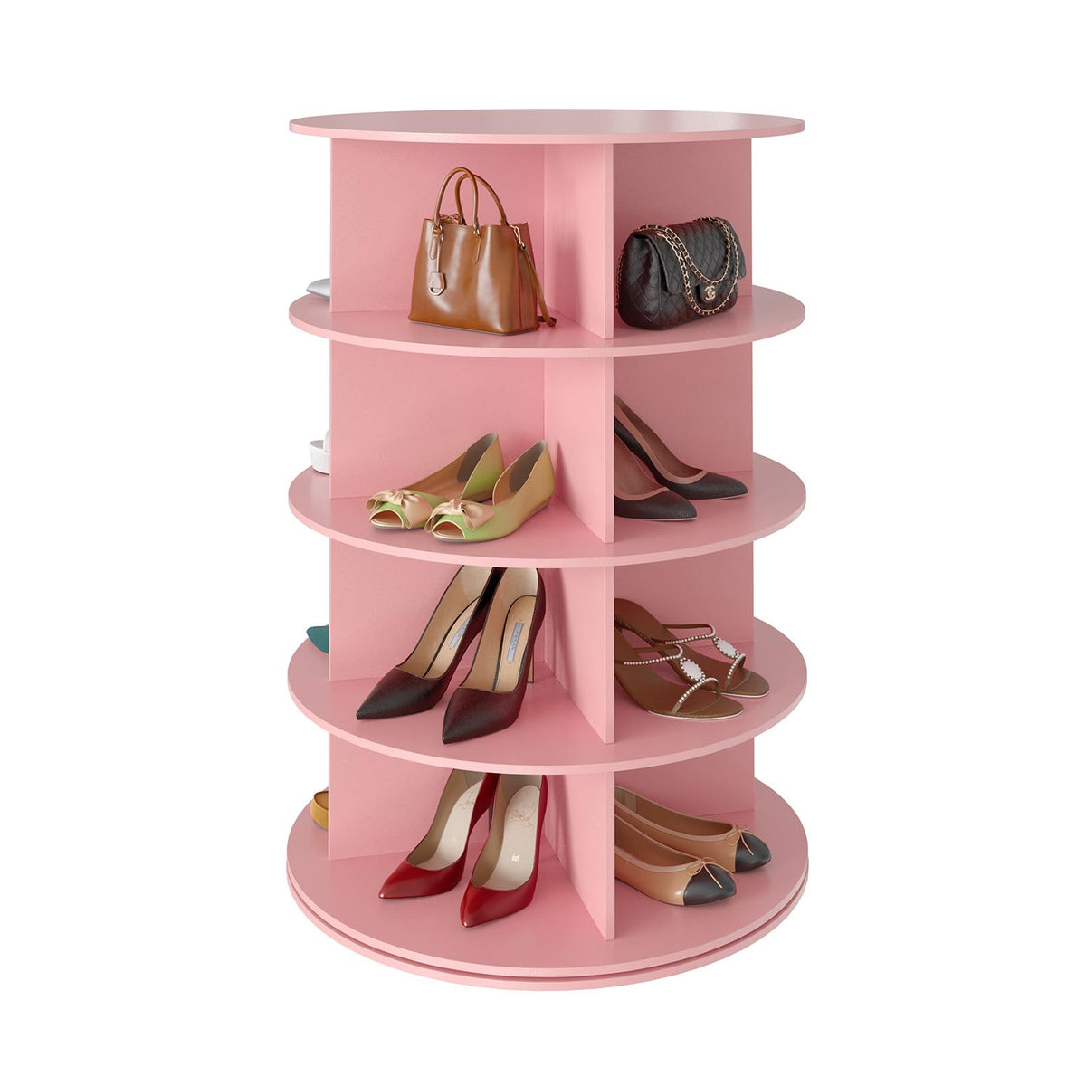 7 Tier Rotating Shoe Rack Tower, 360° Spinning Shoe Organizer