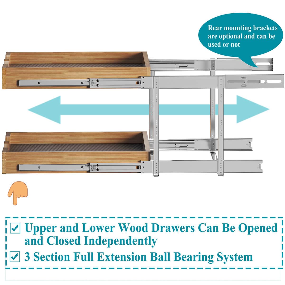 Pull Out Cabinet Organizer, Sliding Storage Drawers