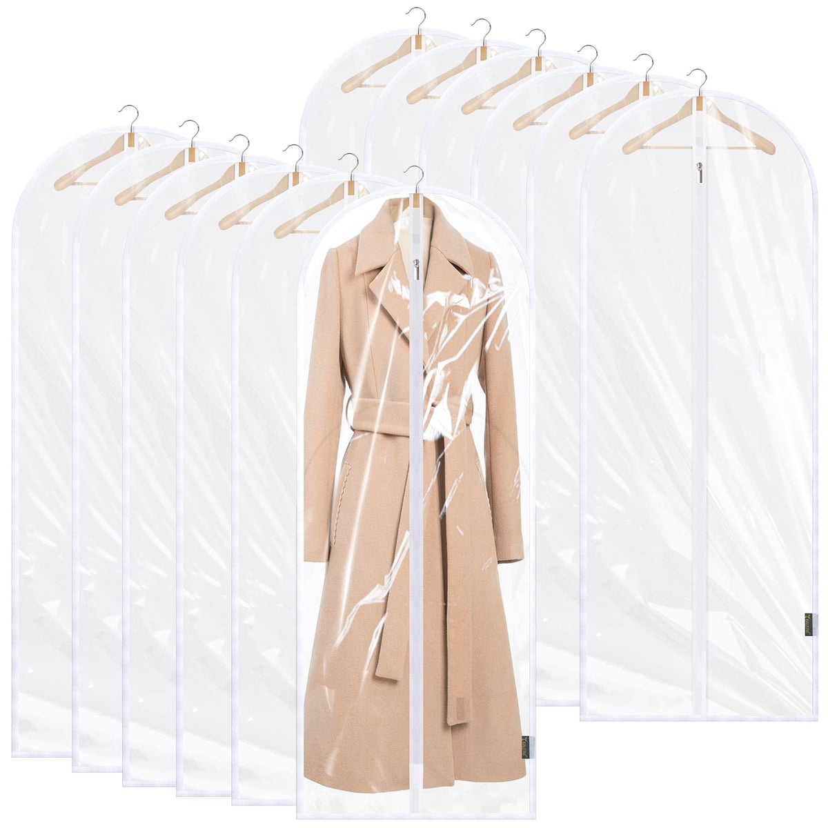 Translucent Garment Bags for Closet Clothes Storage