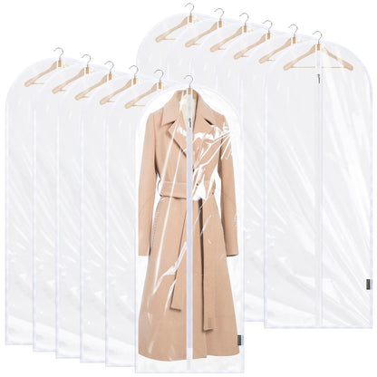 Translucent Garment Bags for Closet Clothes Storage