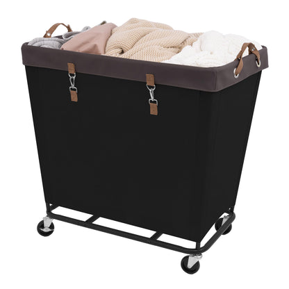 Large Laundry Hamper with Wheels, Rolling Clothes Basket