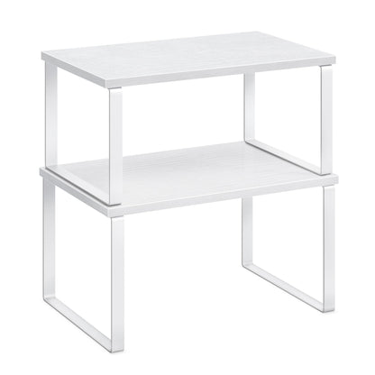 Cabinet Organizer Shelf Set, Expandable Kitchen Storage Rack