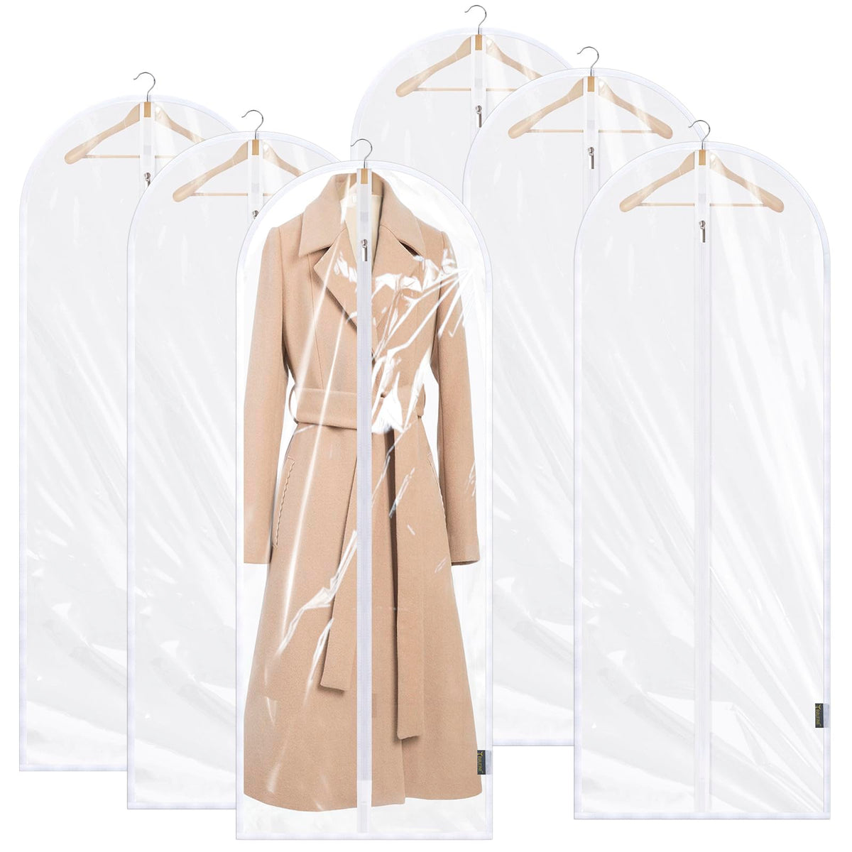 Translucent Garment Bags for Closet Clothes Storage