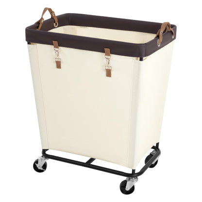 Large Laundry Hamper with Wheels, Rolling Clothes Basket