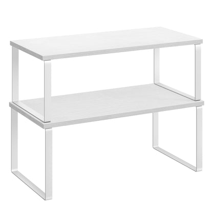 Cabinet Organizer Shelf Set, Expandable Kitchen Storage Rack