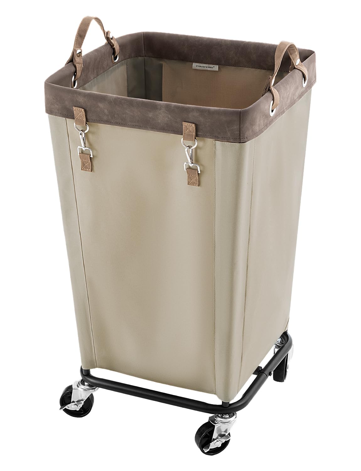 Large Laundry Hamper with Wheels, Rolling Clothes Basket