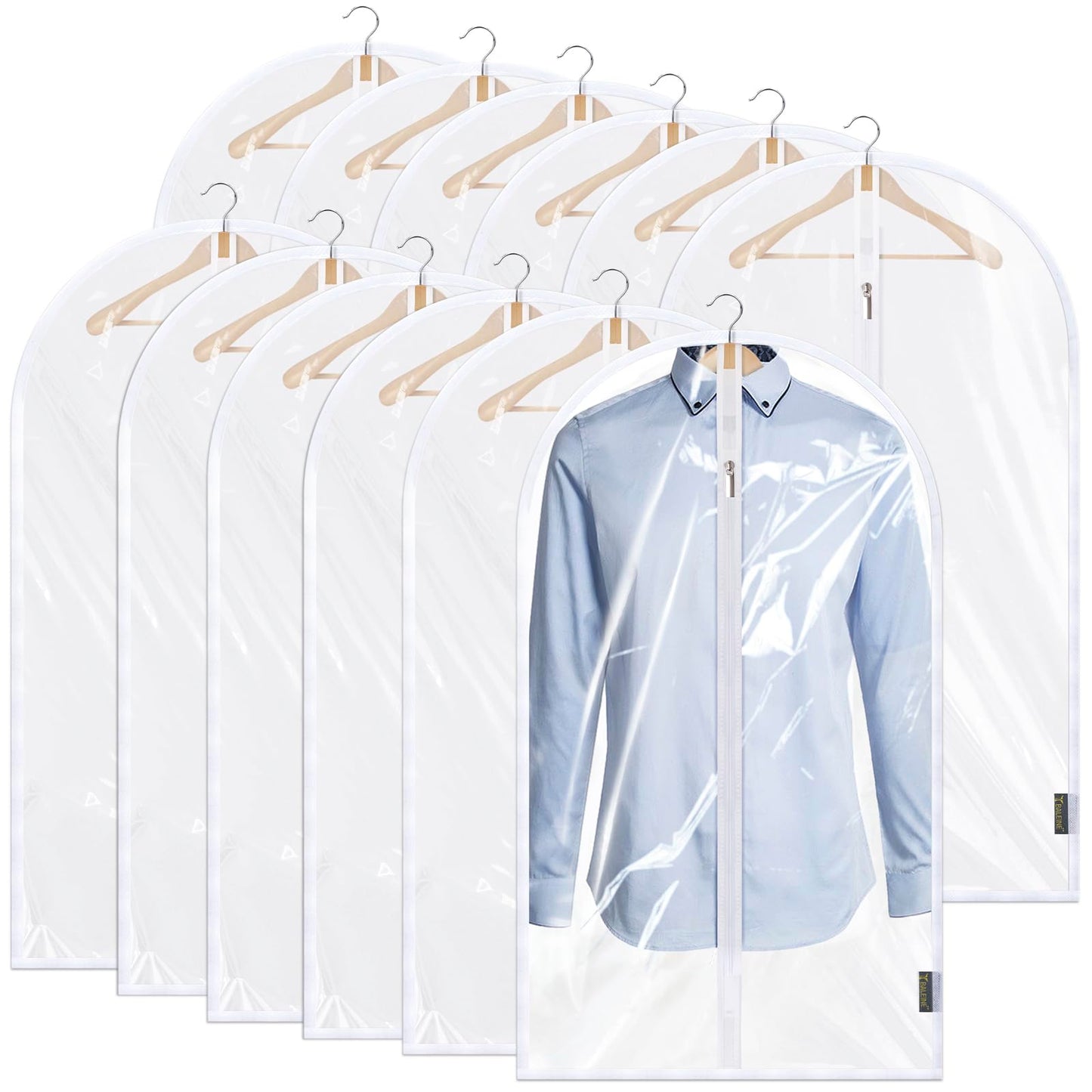 Translucent Garment Bags for Closet Clothes Storage