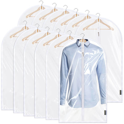 Translucent Garment Bags for Closet Clothes Storage