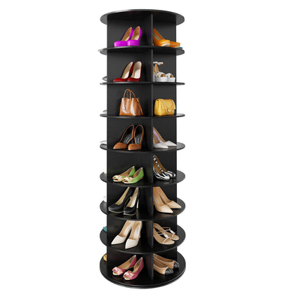 7 Tier Rotating Shoe Rack Tower, 360° Spinning Shoe Organizer