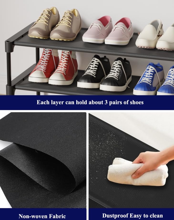 Kitsure Shoe Rack - Premium Non-Woven Shoe Rack Shelf