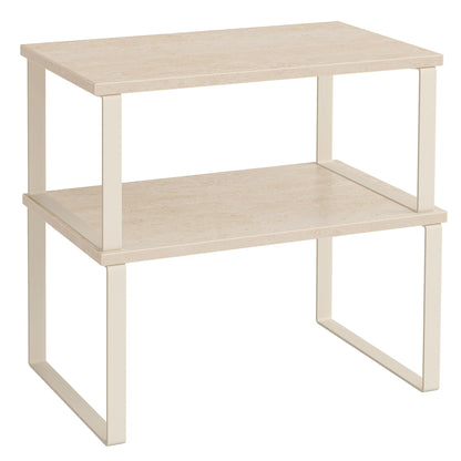 Cabinet Organizer Shelf Set, Expandable Kitchen Storage Rack