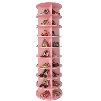 7 Tier Rotating Shoe Rack Tower, 360° Spinning Shoe Organizer