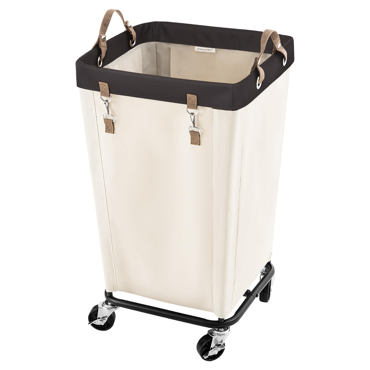 Large Laundry Hamper with Wheels, Rolling Clothes Basket