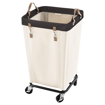 Large Laundry Hamper with Wheels, Rolling Clothes Basket