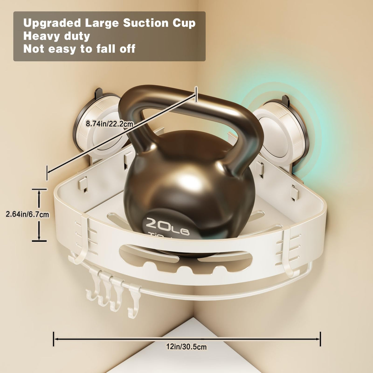 Voldra Shower Caddy Suction Cup
