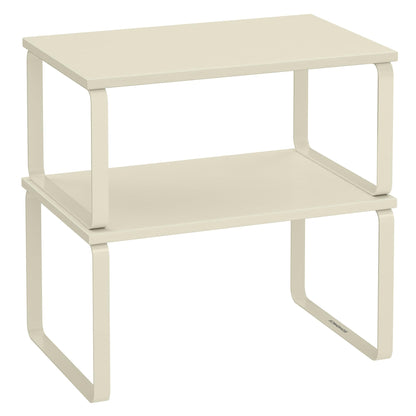 Cabinet Organizer Shelf Set, Expandable Kitchen Storage Rack