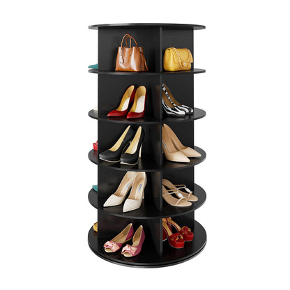7 Tier Rotating Shoe Rack Tower, 360° Spinning Shoe Organizer