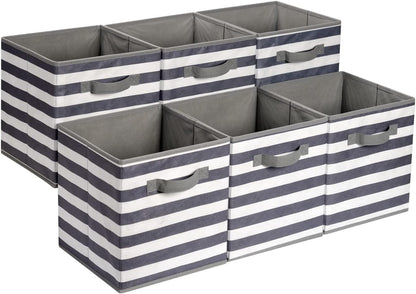 Collapsible Fabric Storage Cubes with Handles, Organizer Bins