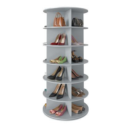 7 Tier Rotating Shoe Rack Tower, 360° Spinning Shoe Organizer