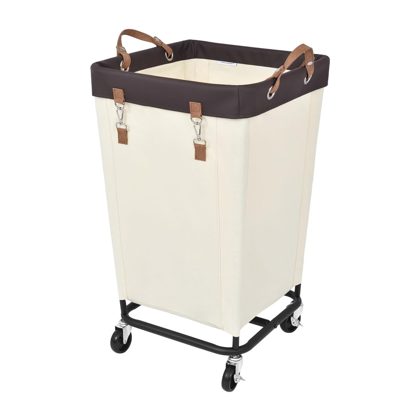 Large Laundry Hamper with Wheels, Rolling Clothes Basket