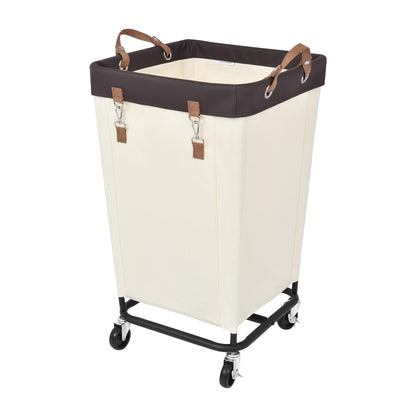 Large Laundry Hamper with Wheels, Rolling Clothes Basket
