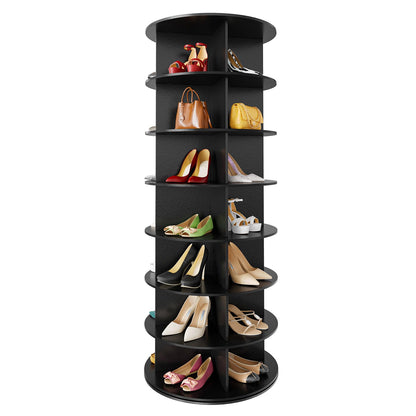 7 Tier Rotating Shoe Rack Tower, 360° Spinning Shoe Organizer